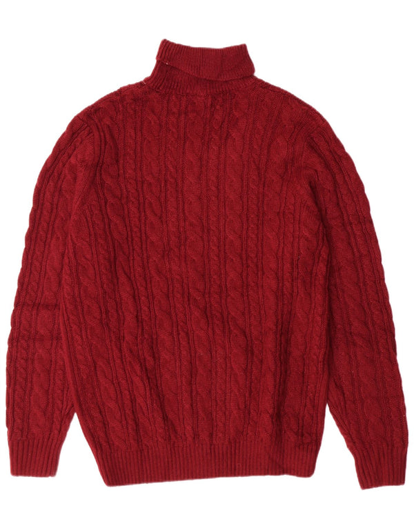 Maglione maglione collo alto da uomo Calliope XL acrilico bordeaux