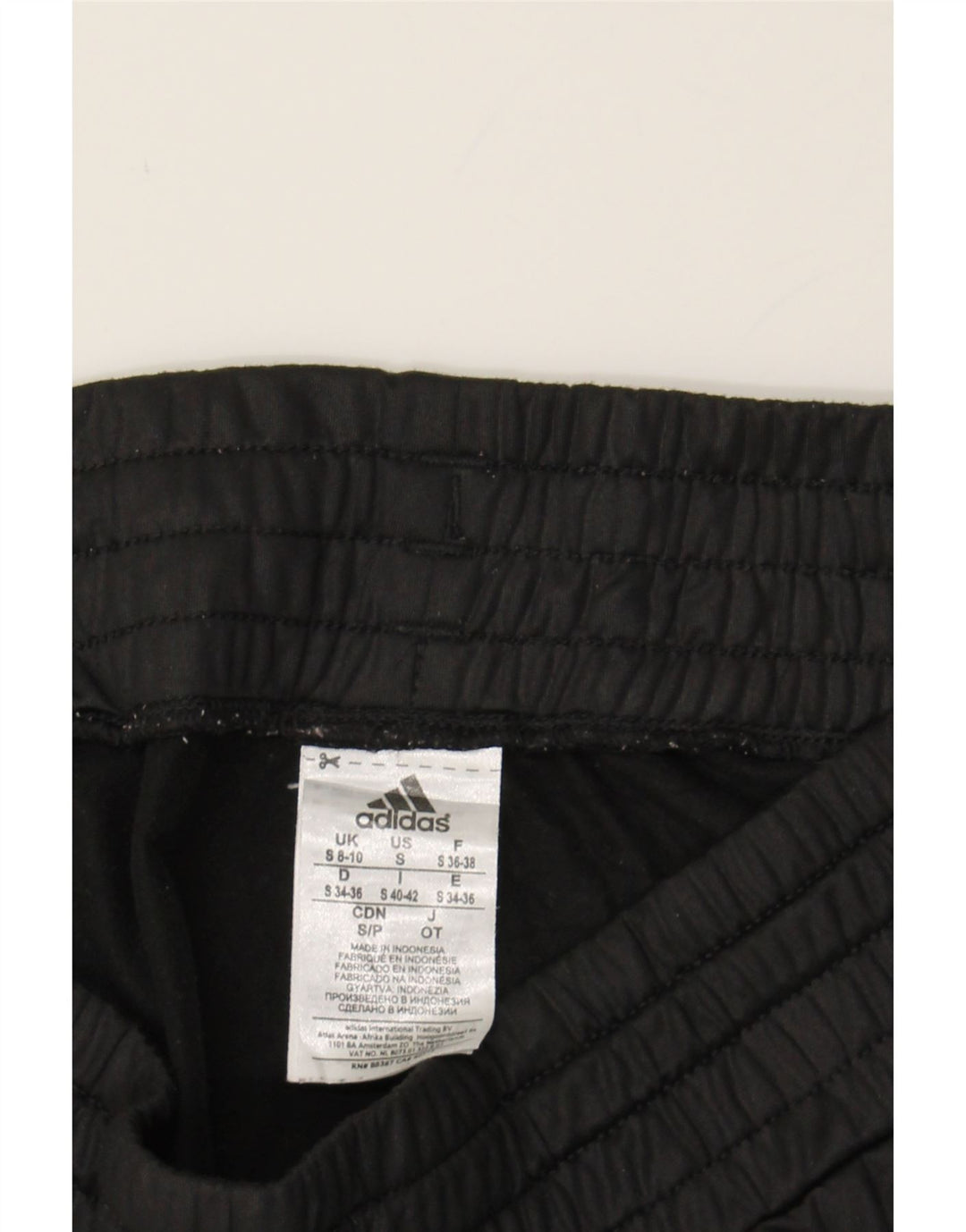 ADIDAS Womens Tracksuit Trousers Joggers UK 8/10 Small Black Polyester Vintage Adidas and Second-Hand Adidas from Messina Hembry 