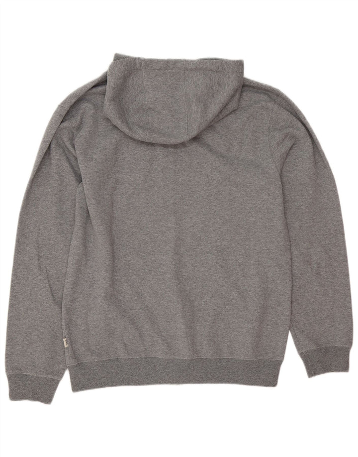 Felpa con cappuccio e zip da uomo Vans grande in poliestere grigio