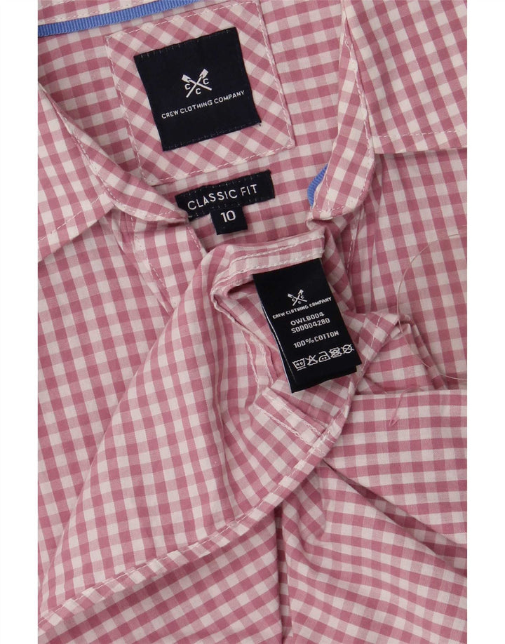 Crew Clothing Camicia pullover da donna dalla vestibilità classica UK 10 Piccolo percalle viola