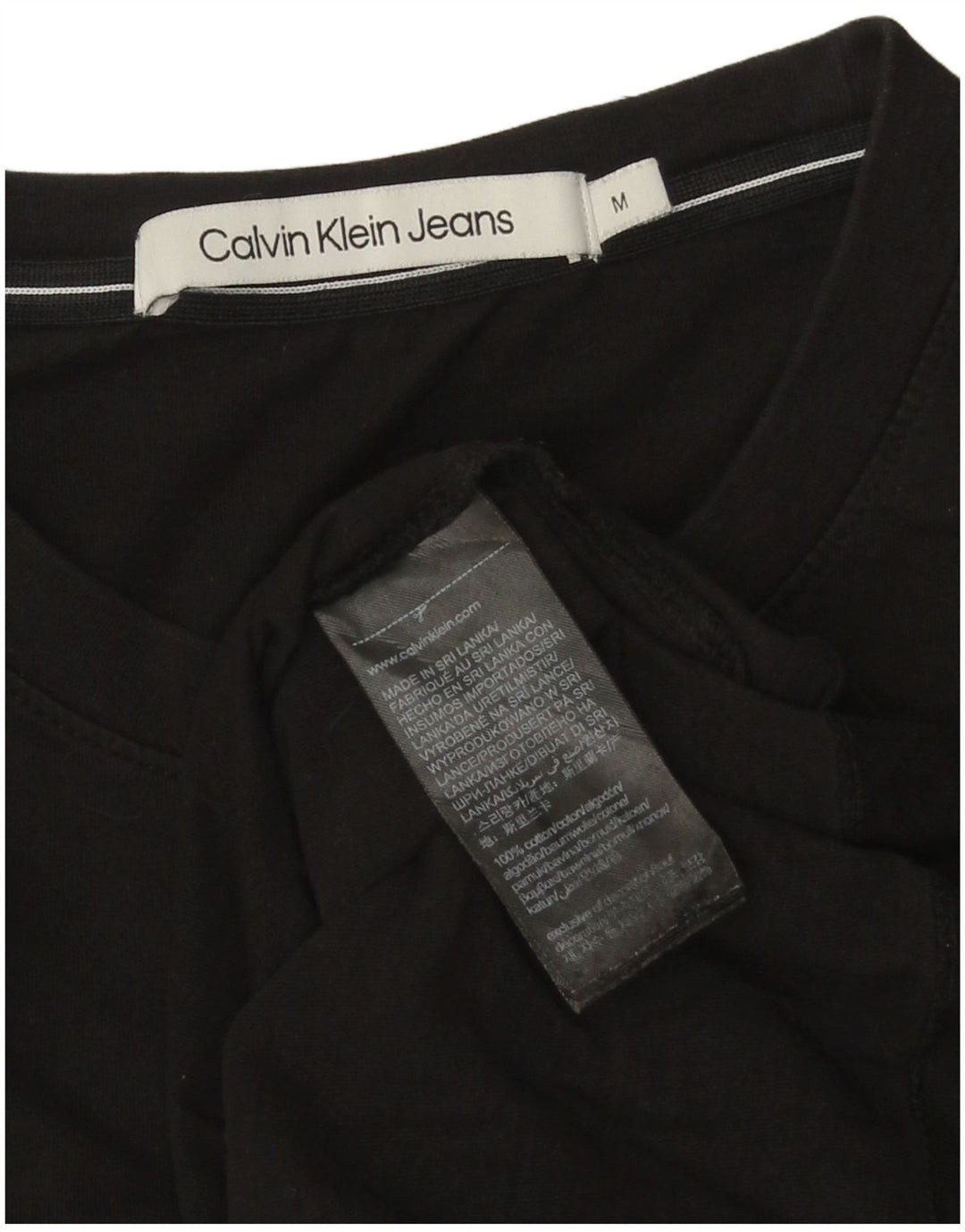 CALVIN KLEIN JEANS T-shirt da uomo Top medio cotone nero