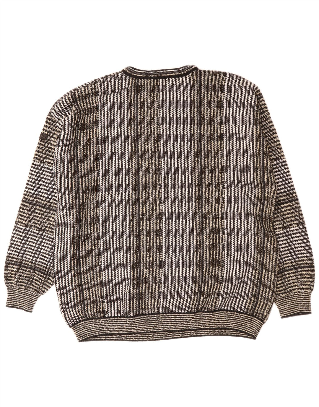 Maglione maglione girocollo da uomo Bueckle IT 56 2XL Poliacrilico a righe grigie