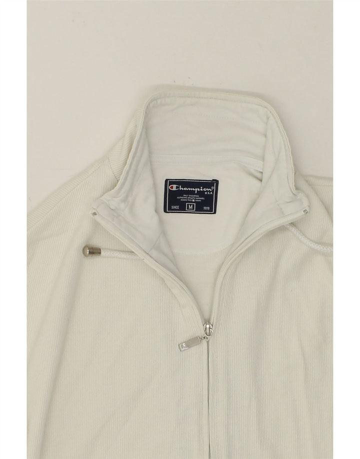 CHAMPION Mens Tracksuit Top Jacket Medium White Cotton Vintage Champion and Second-Hand Champion from Messina Hembry 