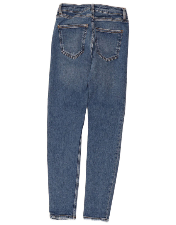 Jeans skinny effetto invecchiato da donna Zara EU 36 XS W26 L27 Blu