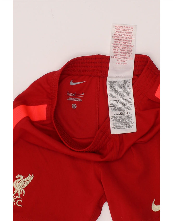 Pantaloncini sportivi Nike da ragazzo Liverpool 4-5 anni Small Rosso Colourblock in poliestere