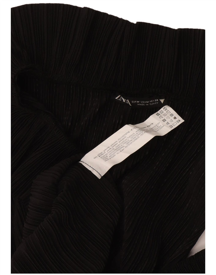 Top in camicetta senza maniche da donna Zara UK 12 poliestere nero medio