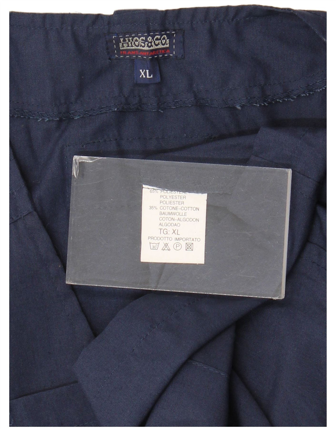 Gilet utility da uomo vintage UK 42 XL poliestere blu navy