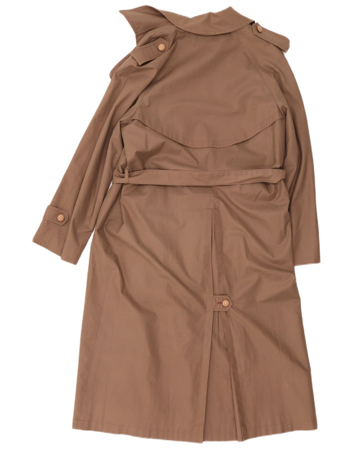 Trench oversize vintage da donna EU 36 piccolo in cotone beige