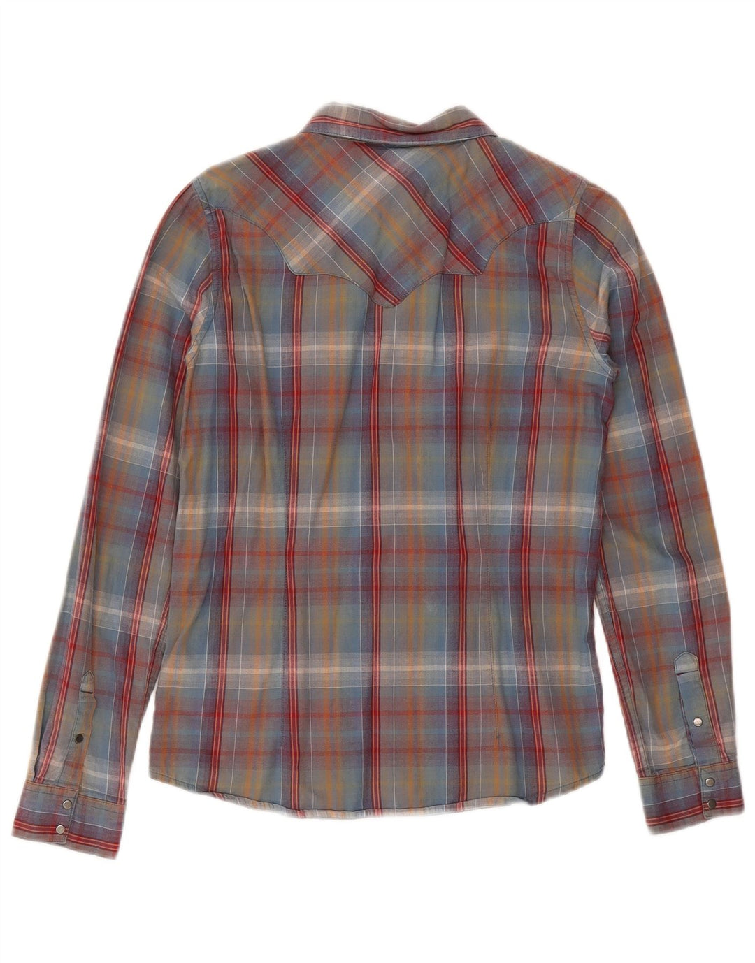 Camicia da donna Wrangler UK 12 Cotone scozzese medio multicolore