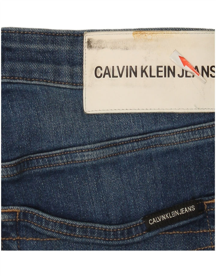 Pantaloncini di jeans da uomo Calvin Klein W32 cotone blu medio