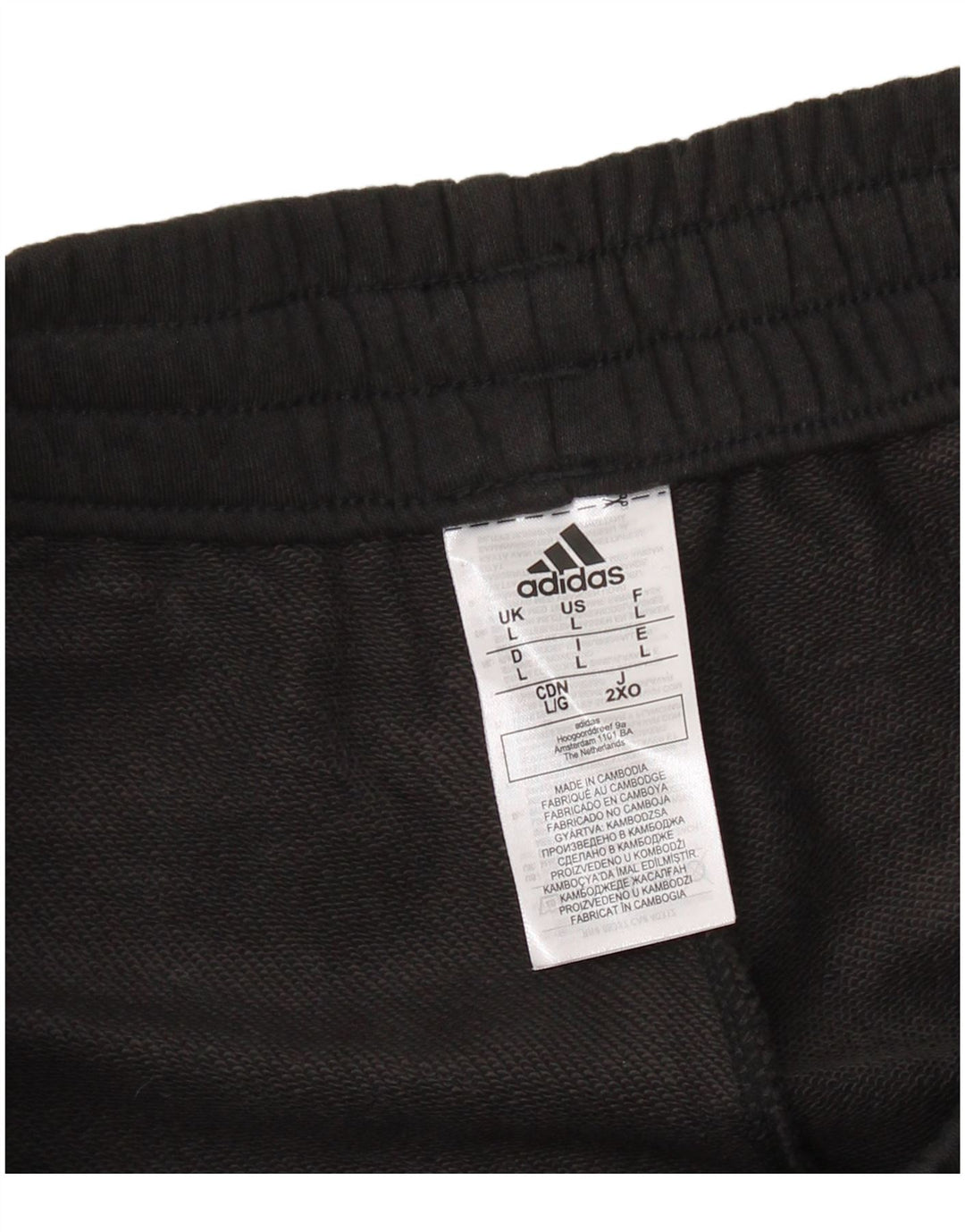 Pantaloni da tuta da uomo ADIDAS Joggers grandi in cotone mimetico nero