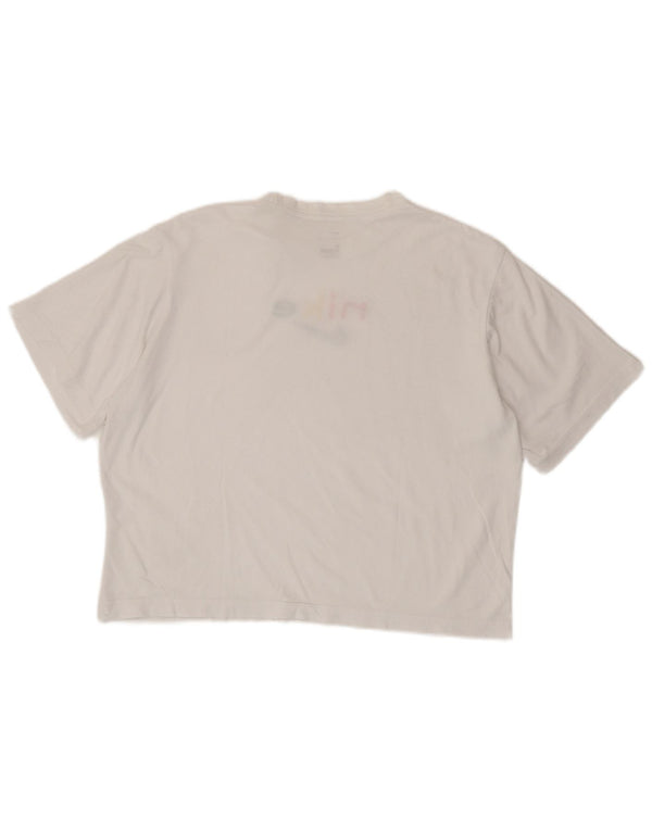 T-shirt grafica oversize da donna Nike Dri Fit UK 10 piccola bianca