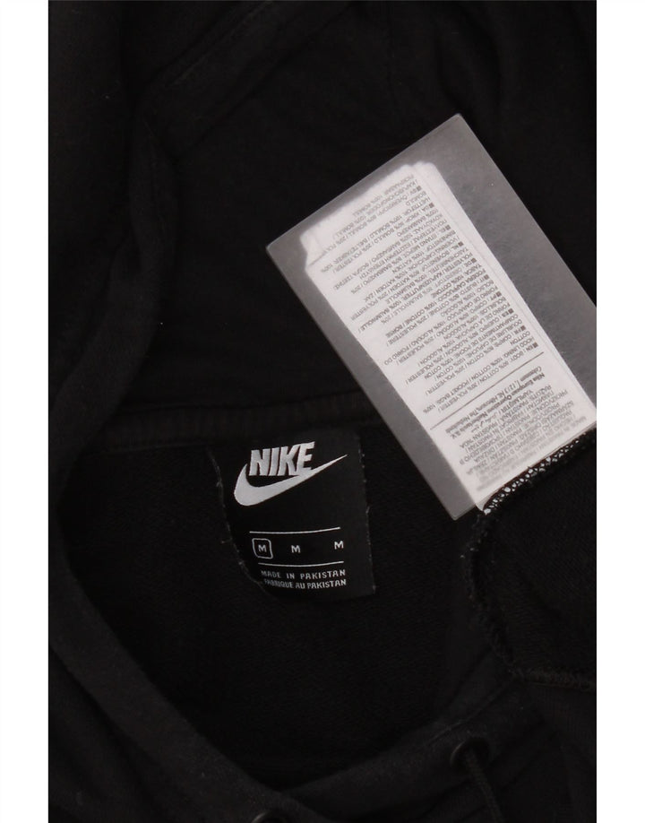 Felpa con cappuccio oversize lunga da donna Nike UK 14 cotone nero medio