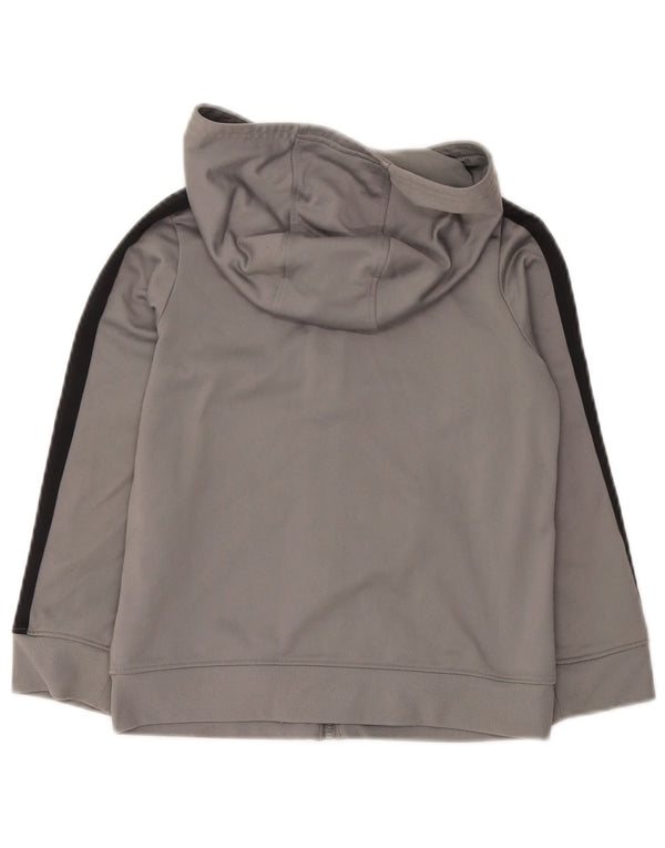 Felpa con cappuccio e zip per ragazzi Under Armour 7-8 anni Small Grey Colourblock