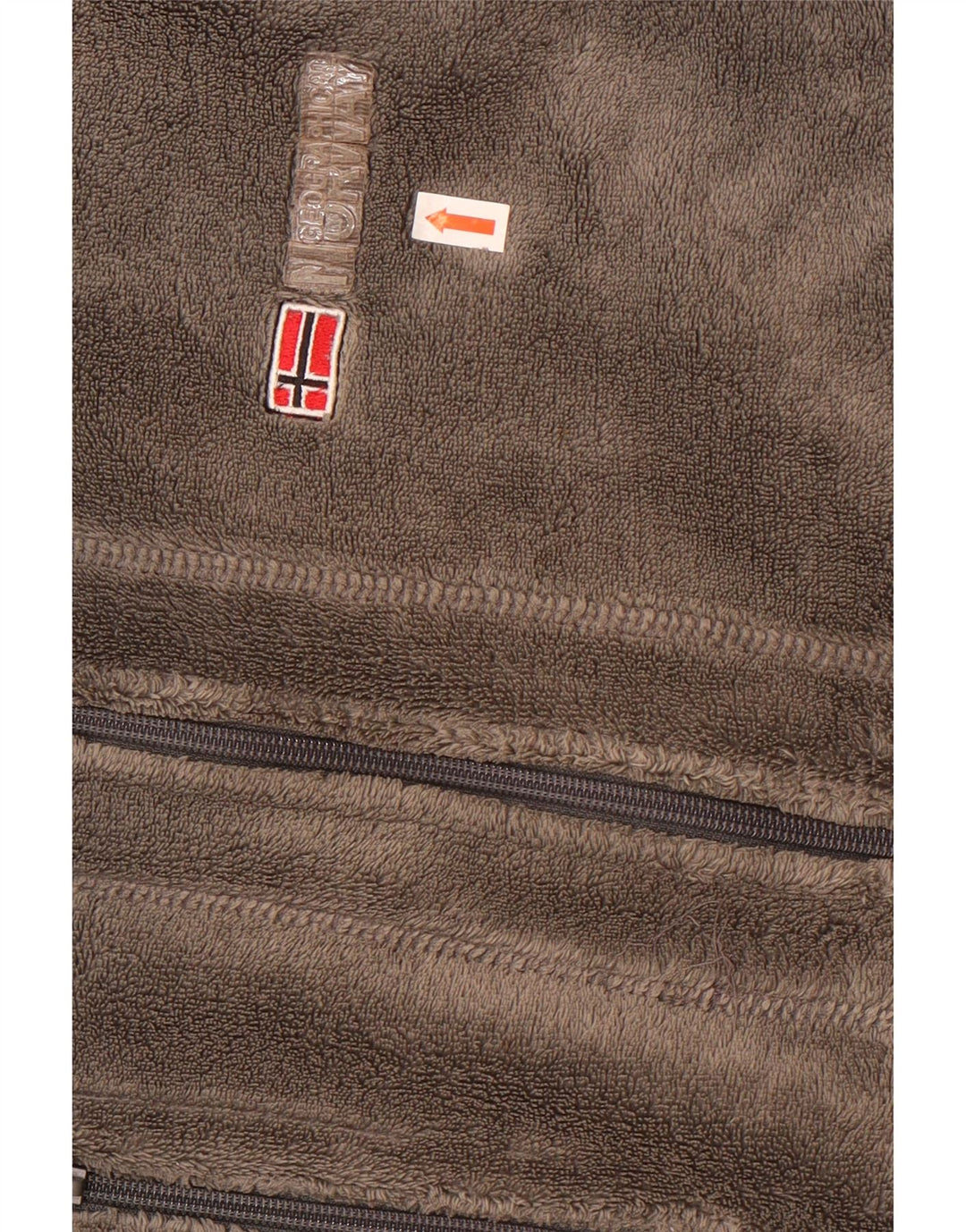 Giacca in pile da uomo norvegese UK 38 Sport in poliestere color block grigio medio