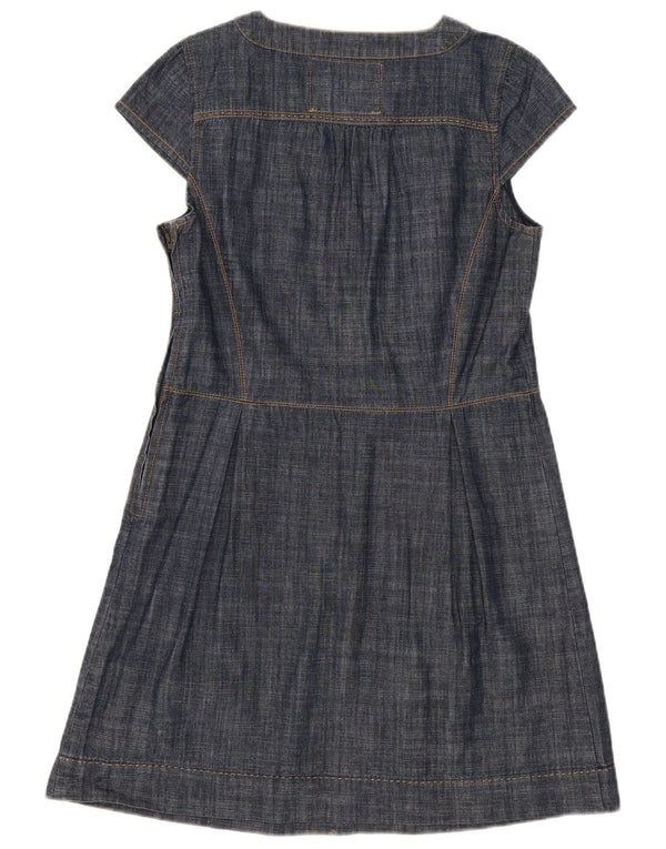 Abito a trapezio da donna UK 14 Medio cotone blu navy
