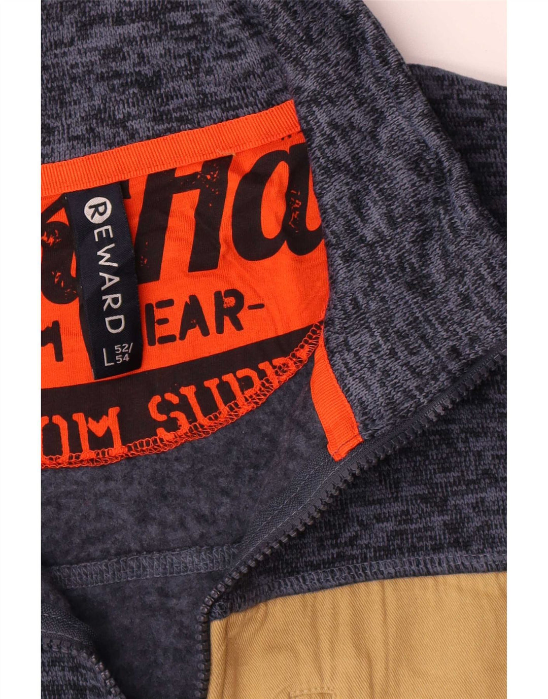 Premio Giacca da tuta da uomo IT 52/54 Large in poliestere screziato blu navy