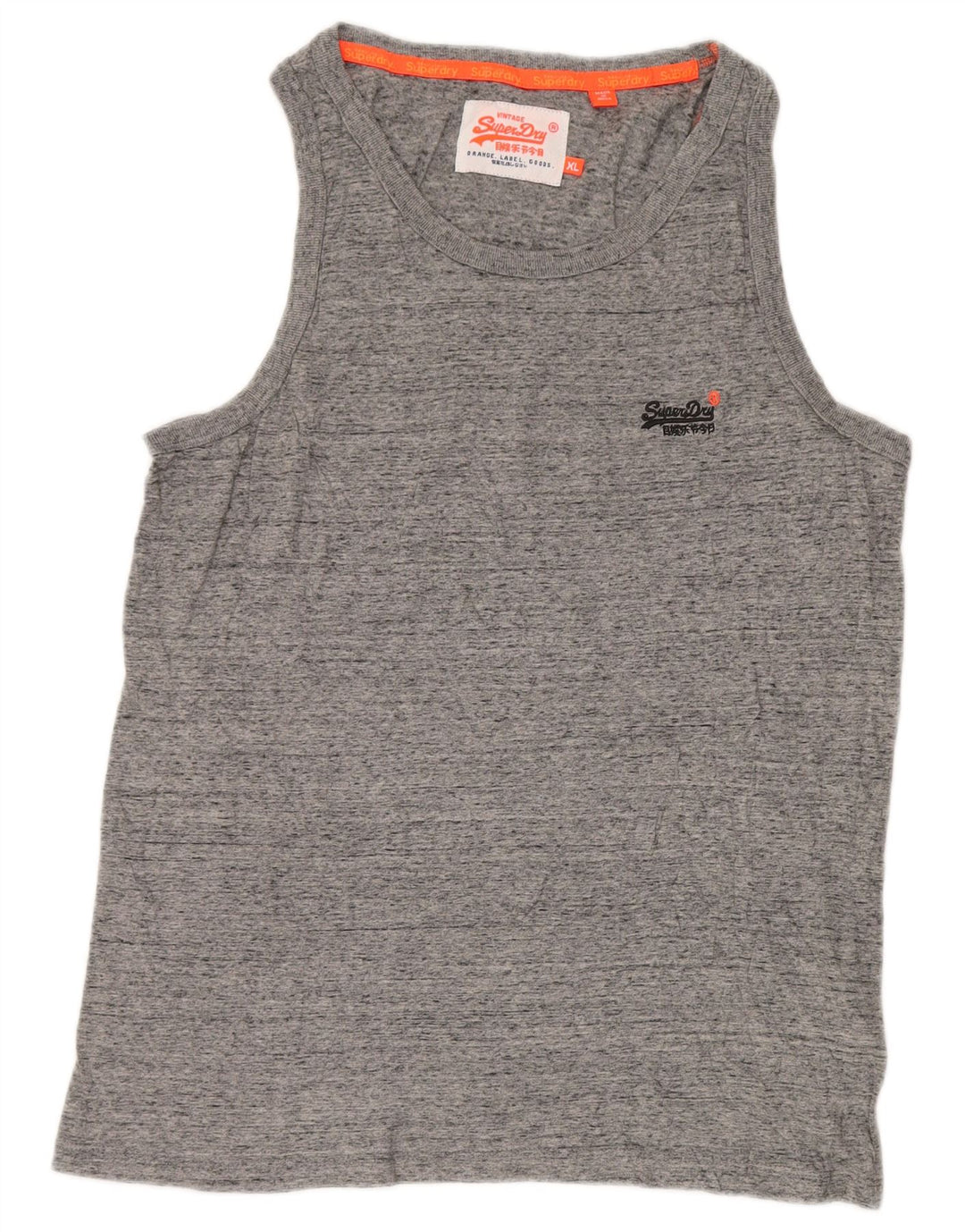 Canotta da uomo SUPERDRY XL in cotone chiazzato grigio