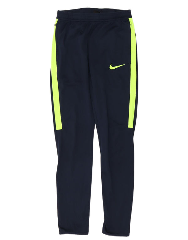 Pantaloni da tuta Nike Dri Fit da uomo, piccoli, in poliestere color block blu navy