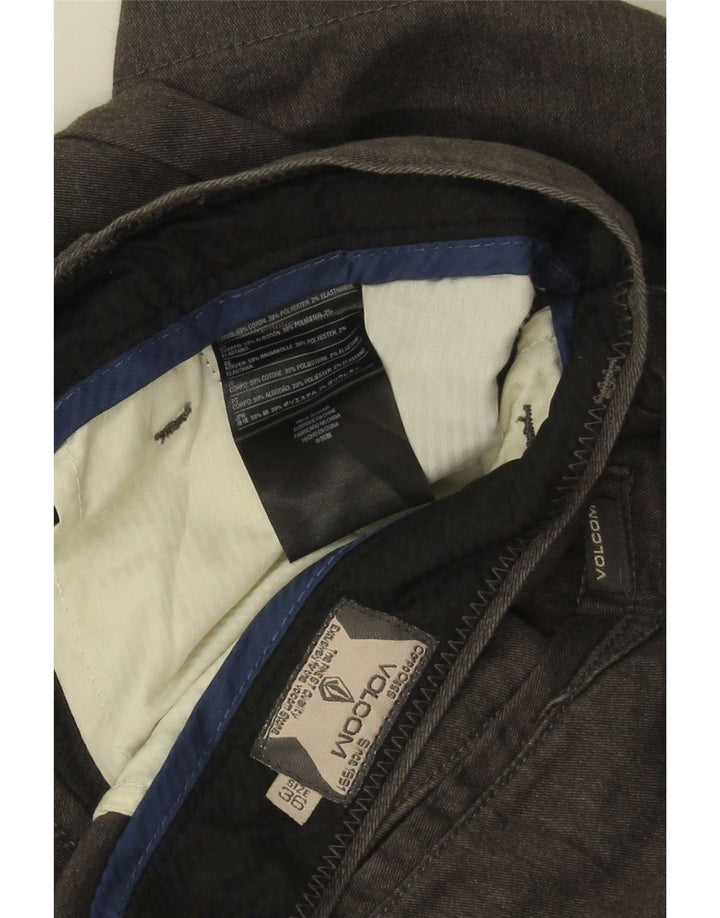 Pantaloncini chino da uomo Volcom W36 grandi in cotone grigio