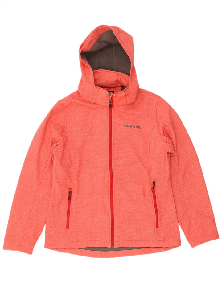 Giacca a vento con cappuccio da donna Coast EU 42 grande poliestere screziato rosso