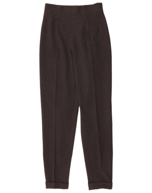 Pantaloni da abito affusolati a vita alta da donna Sportmax UK 12 Medium W26 L30 Grigio