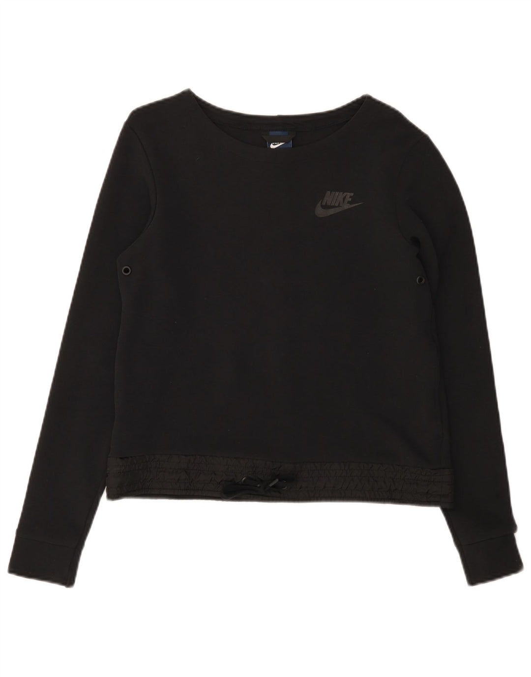 Felpa corta da donna Nike UK 10 piccola in cotone nero