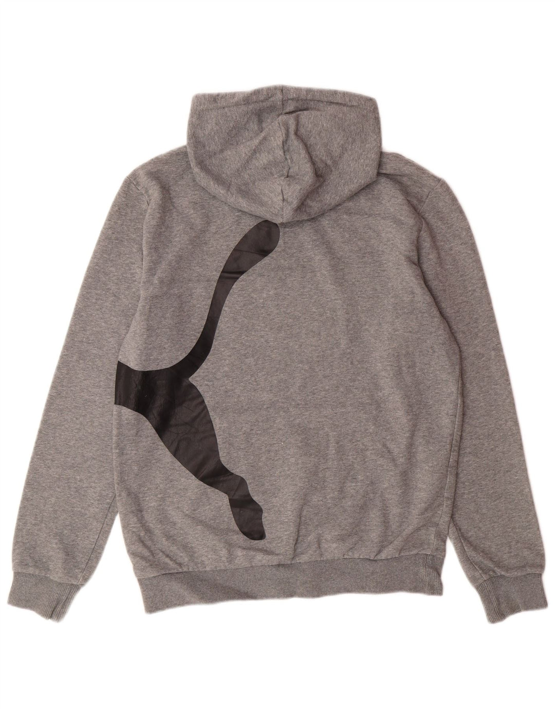 Felpa con cappuccio grafica PUMA da uomo piccola in cotone grigio