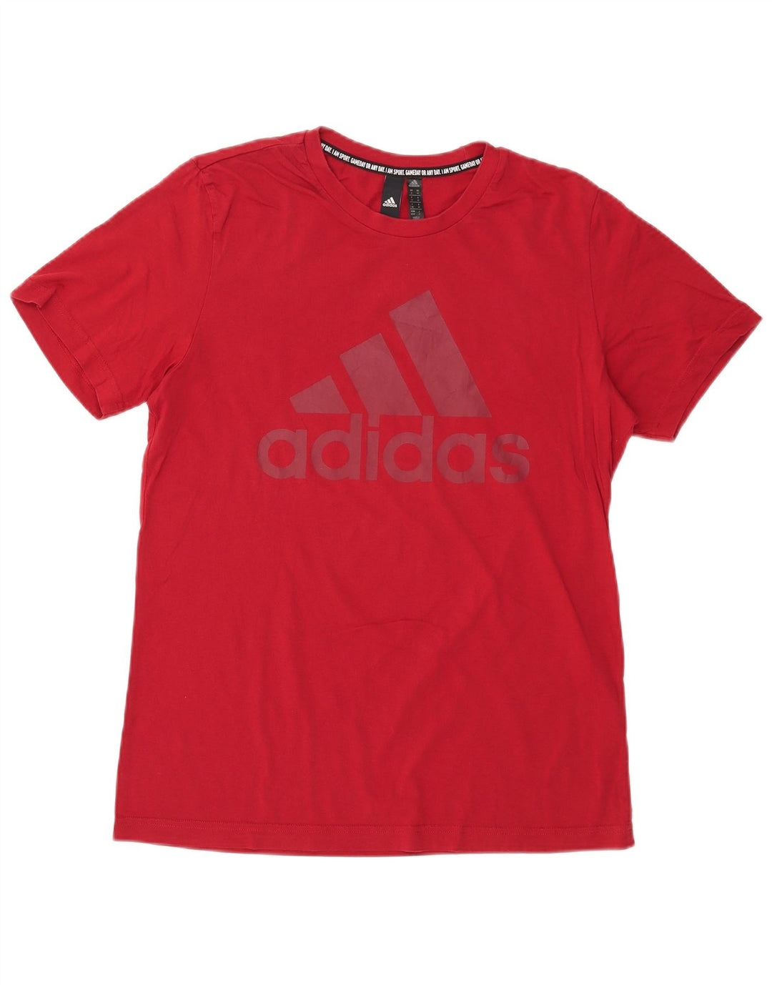 T-shirt grafica da uomo ADIDAS Top rosso medio in cotone