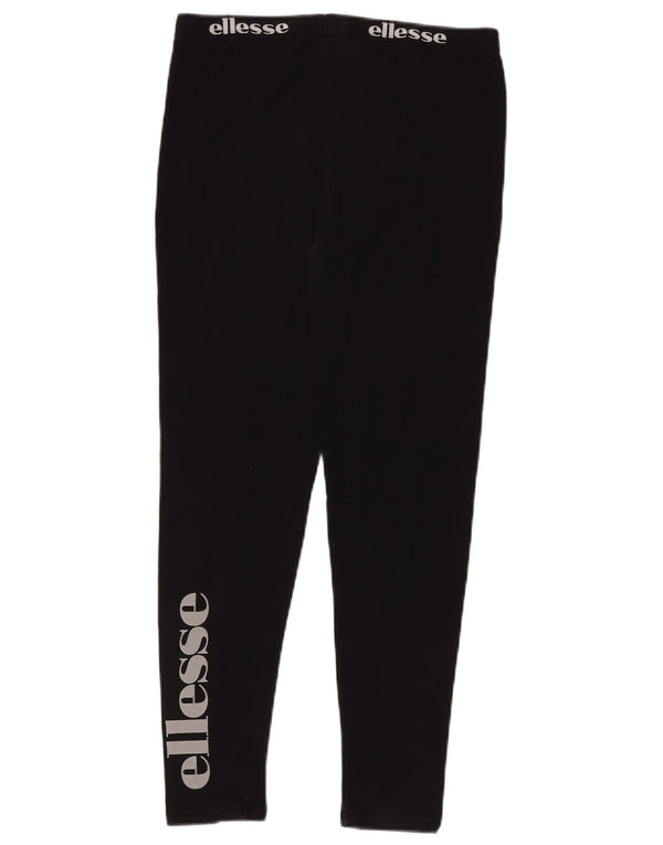 ELLESSE Leggings grafici da donna UK 12 Cotone nero medio
