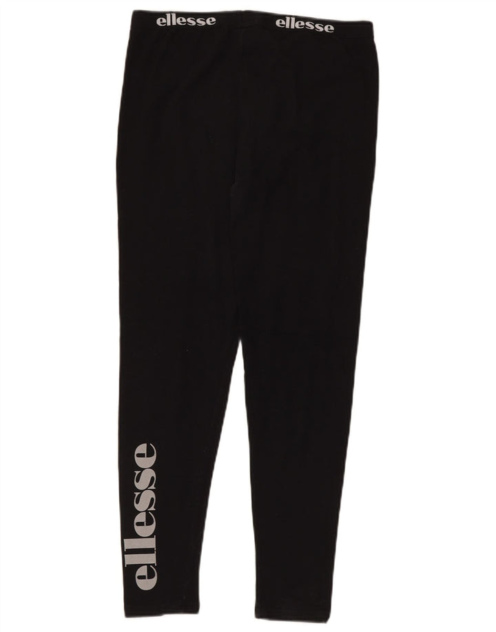 ELLESSE Leggings grafici da donna UK 12 Cotone nero medio