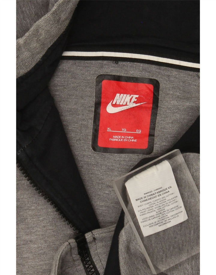 Felpa con cappuccio e zip Nike da uomo XL in cotone grigio