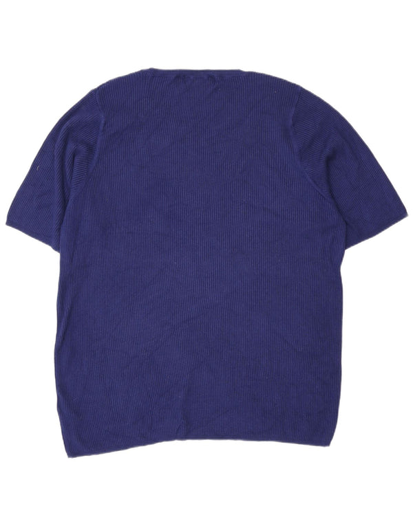 Maglione maglione girocollo da donna Marks & Spencer UK 22 3XL Blu navy