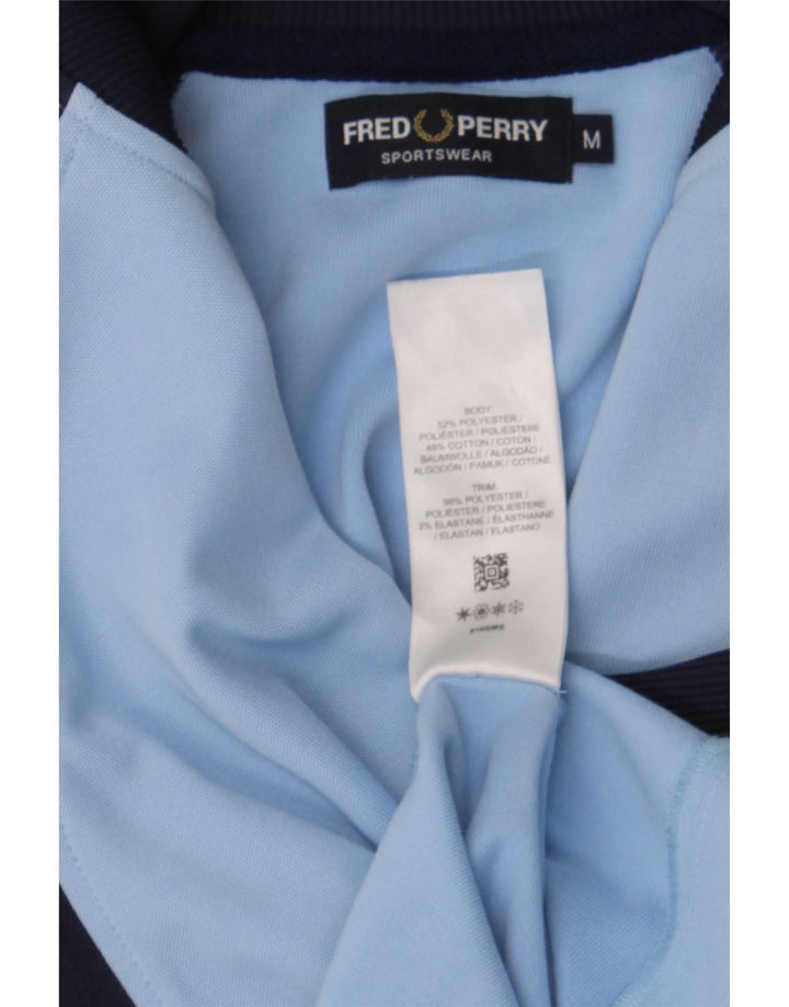 Giacca da tuta da uomo Fred Perry, blu medio, color block sportivo