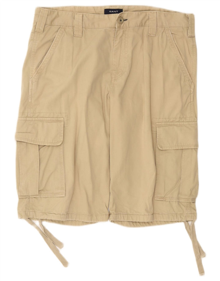 Pantaloncini cargo da uomo Gant W34 Large in cotone beige
