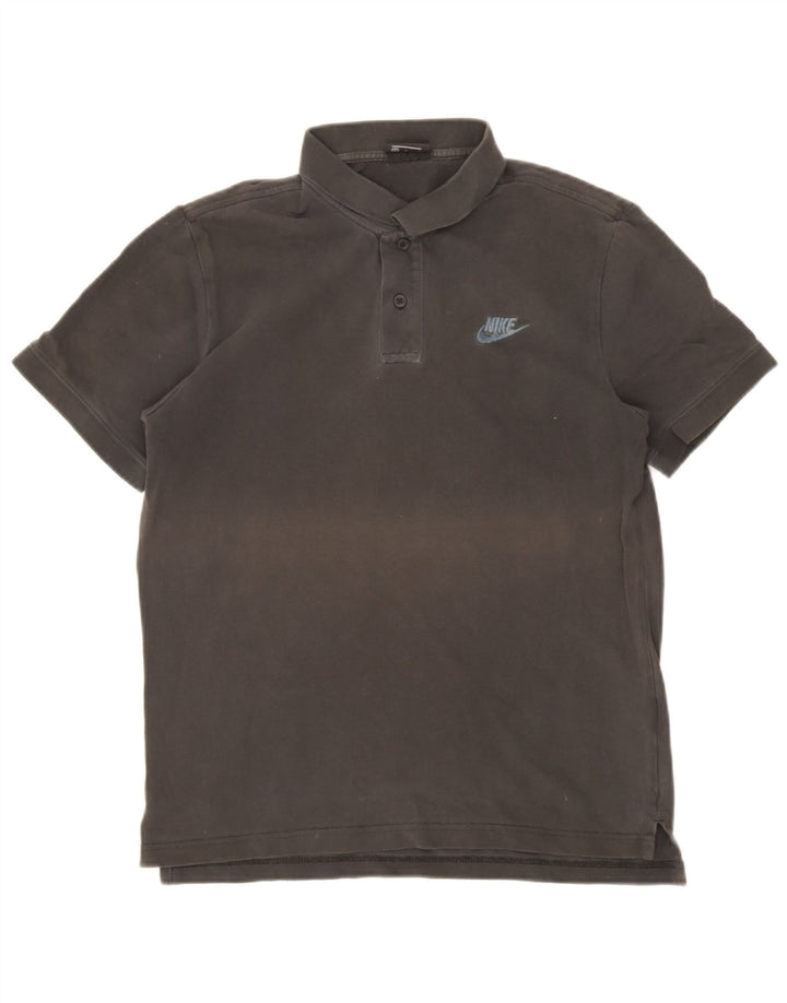 Polo Nike da uomo in cotone grigio medio