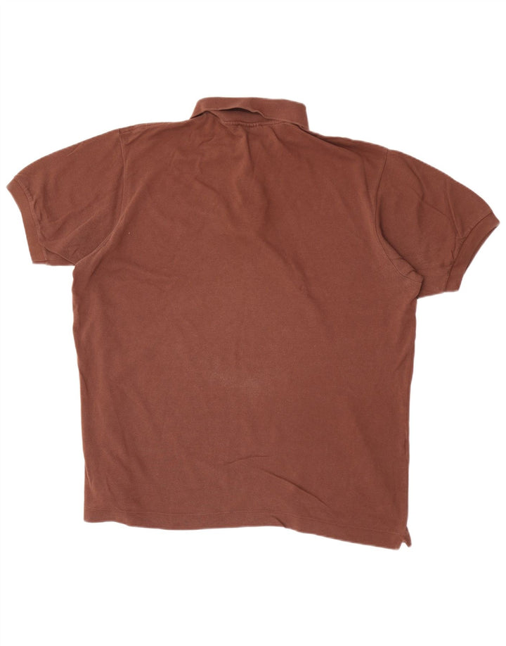 Polo da uomo Lacoste taglia 5 grande in cotone marrone