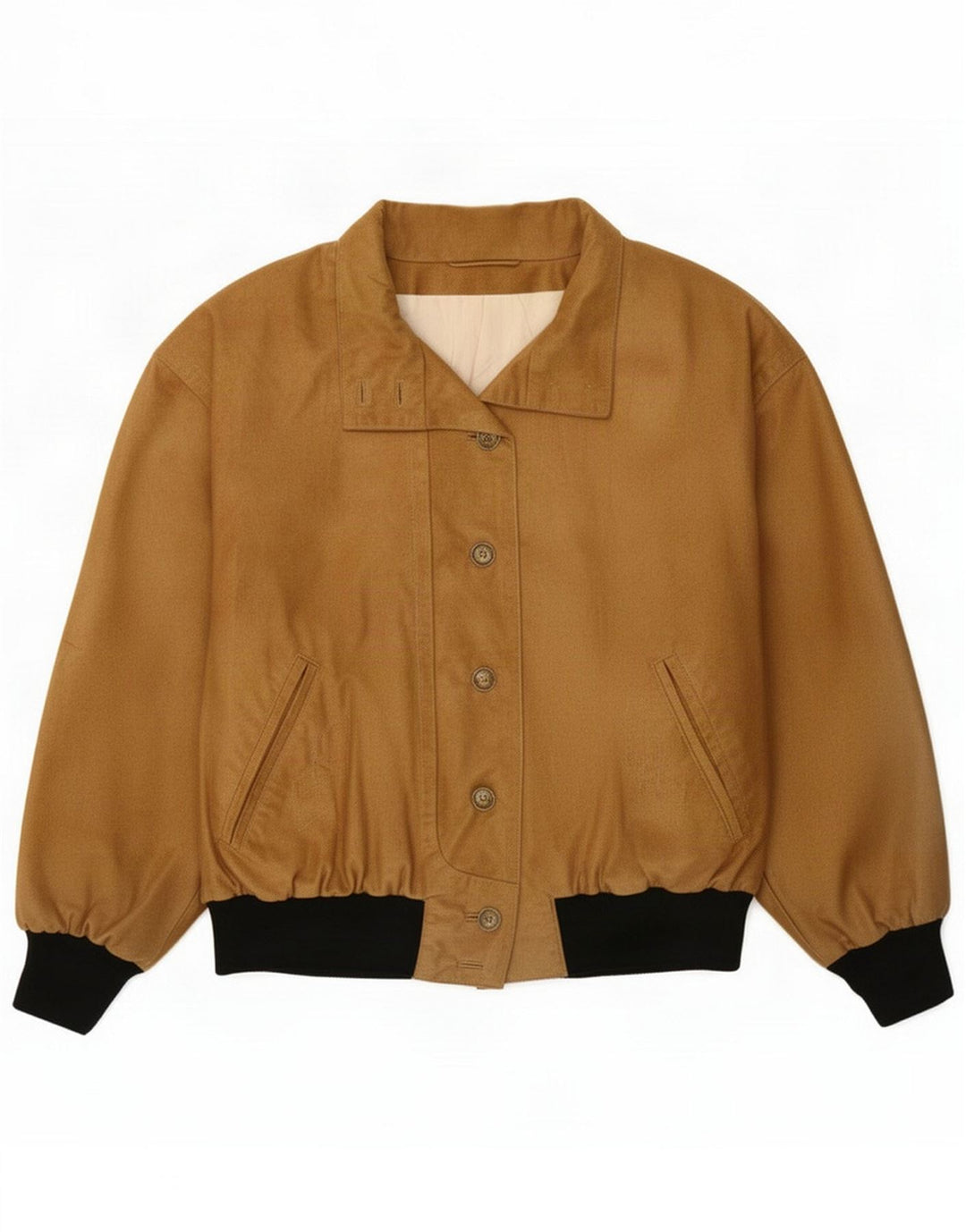 Giubbotto bomber vintage da donna UK 16 grande beige