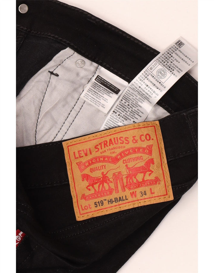 Jeans Levi's Uomo 519 Hi-Ball Slim W34 L29 Cotone Nero