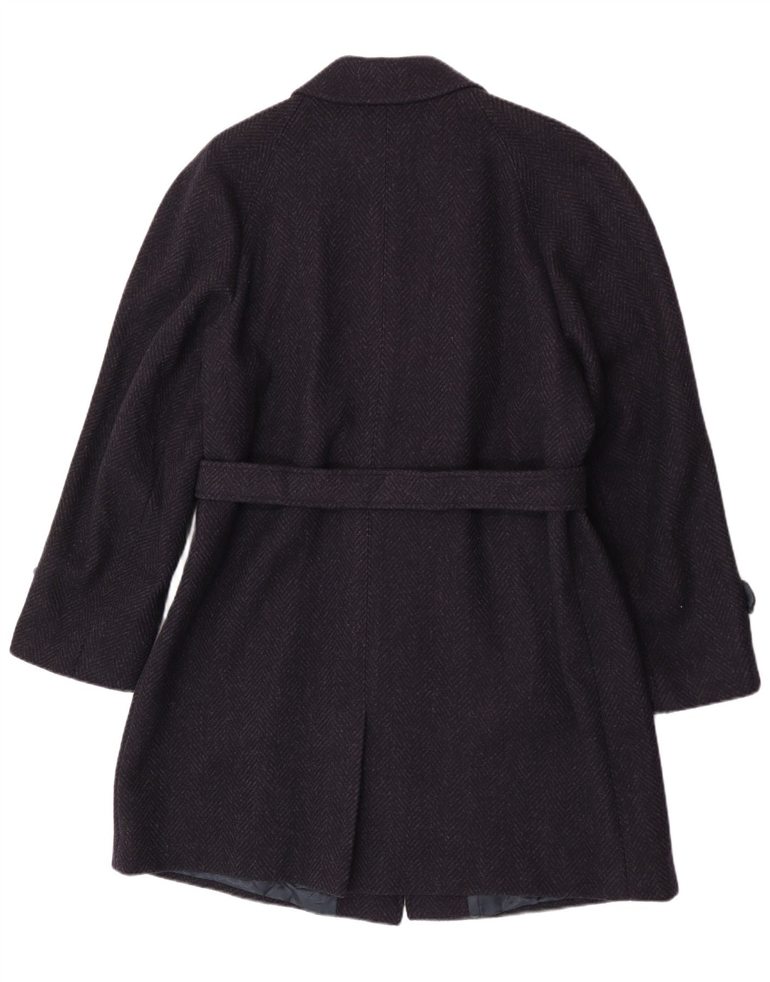 Soprabito vintage da uomo IT 52 XL Blu navy a spina di pesce in lana vergine