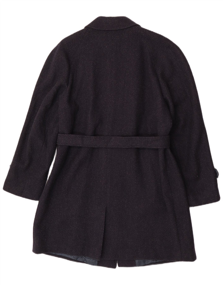 Soprabito vintage da uomo IT 52 XL Blu navy a spina di pesce in lana vergine