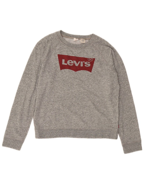 Felpa grafica da donna Levi's UK 14 Grigio medio chiazzato