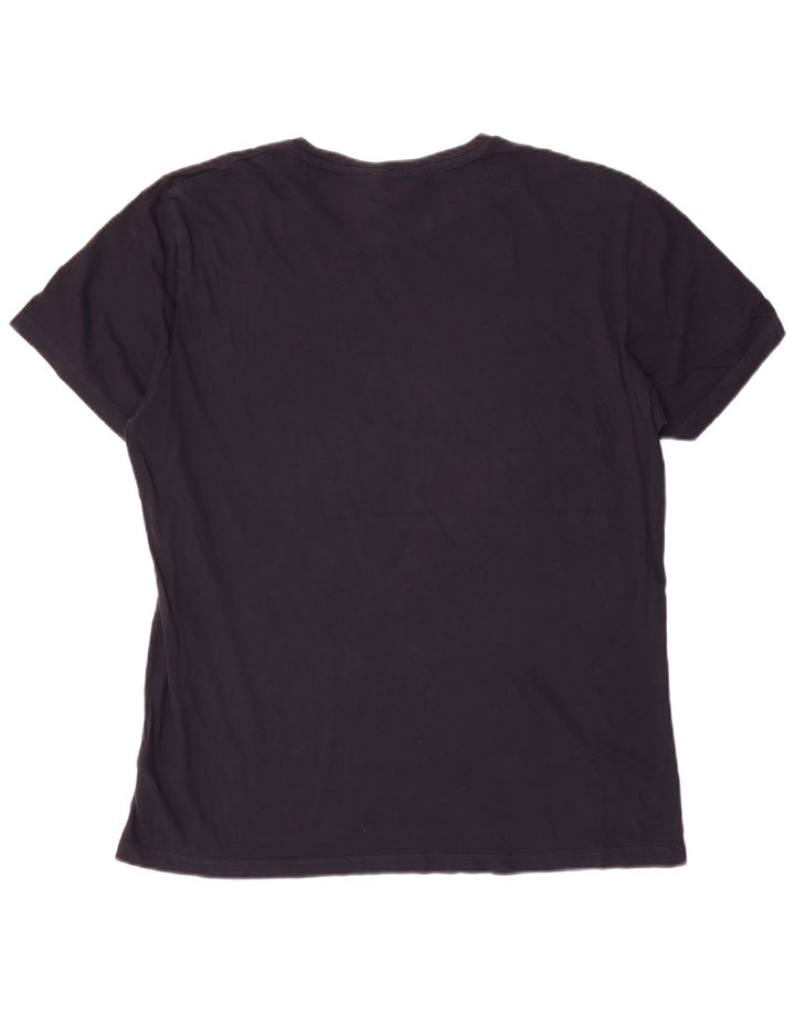 T-shirt da uomo Cos Top grande in cotone blu navy