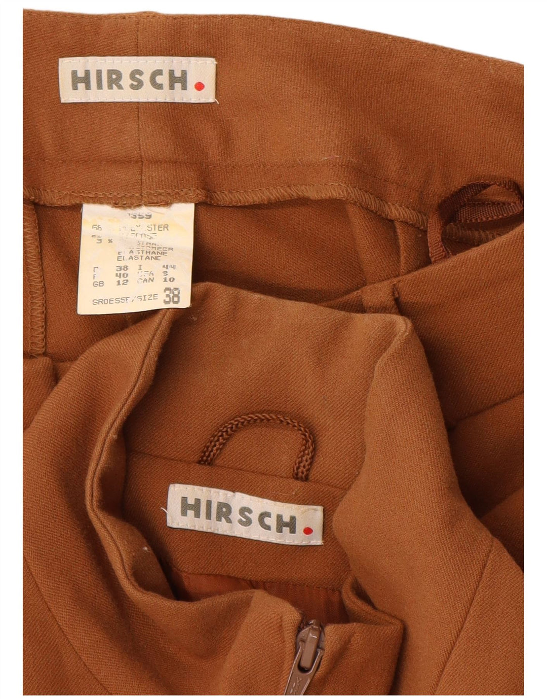 Set da 2 pezzi da donna Hirsch EU 38 medio W28 L34 poliestere marrone