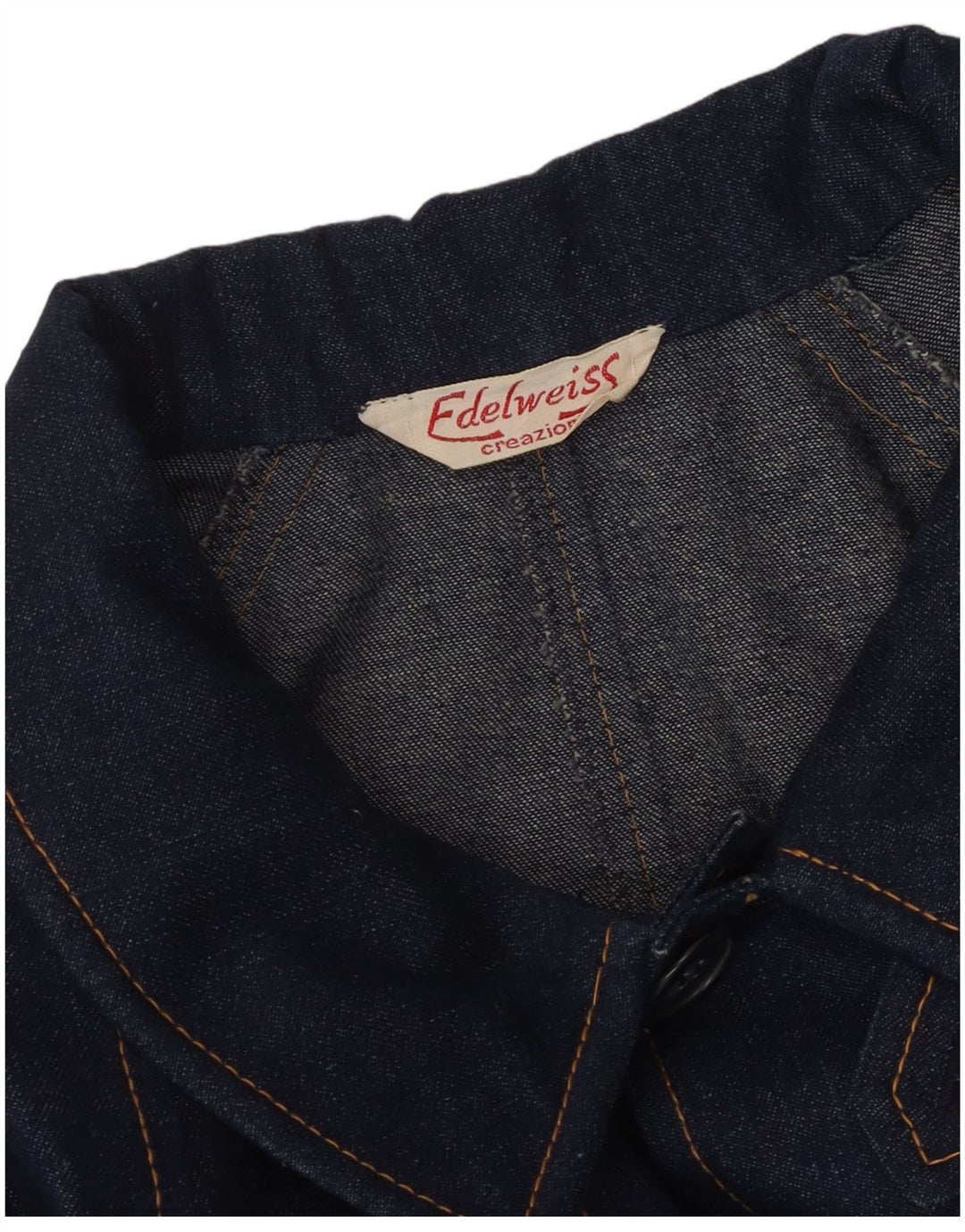 Cappotto in denim oversize da uomo VINTAGE UK 18 XL Blu navy