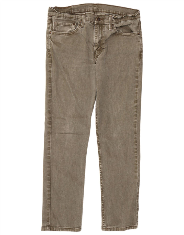 Levi's Uomo 511 Slim Jeans W34 L30 Cotone Marrone