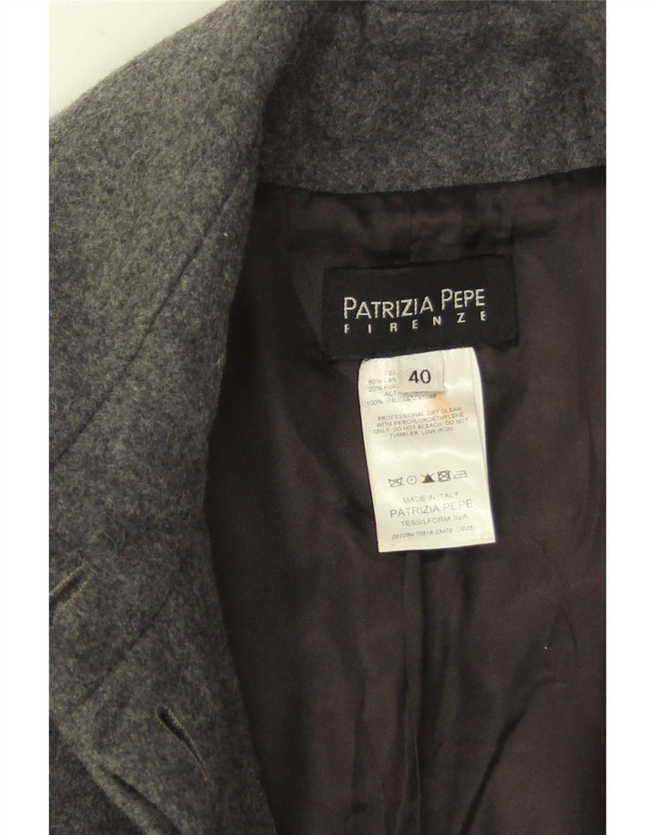 Cappotto Donna Patrizia Pepe IT 40 Small Grigio Lana