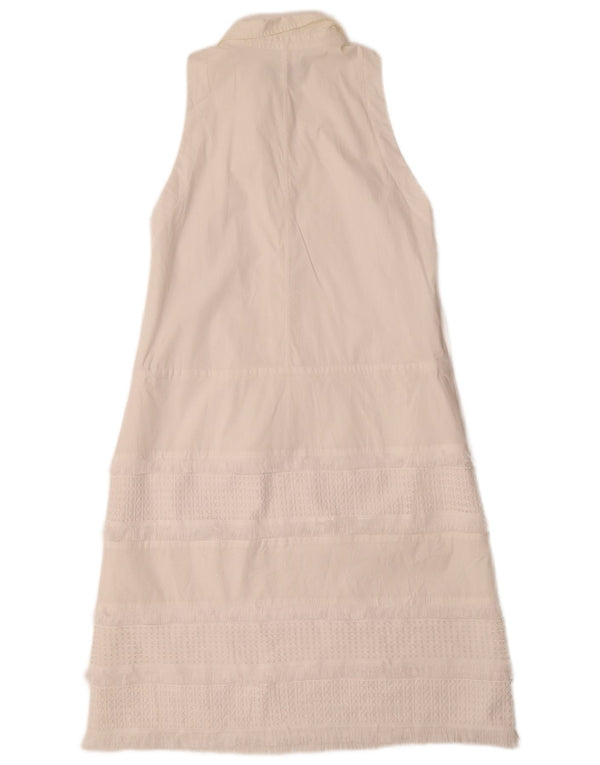 Abito polo senza maniche da donna Banana Republic UK 18 XL Bianco