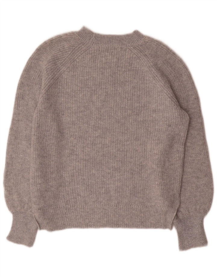 Maglione maglione girocollo oversize da donna Marks & Spencer UK 10 piccolo grigio