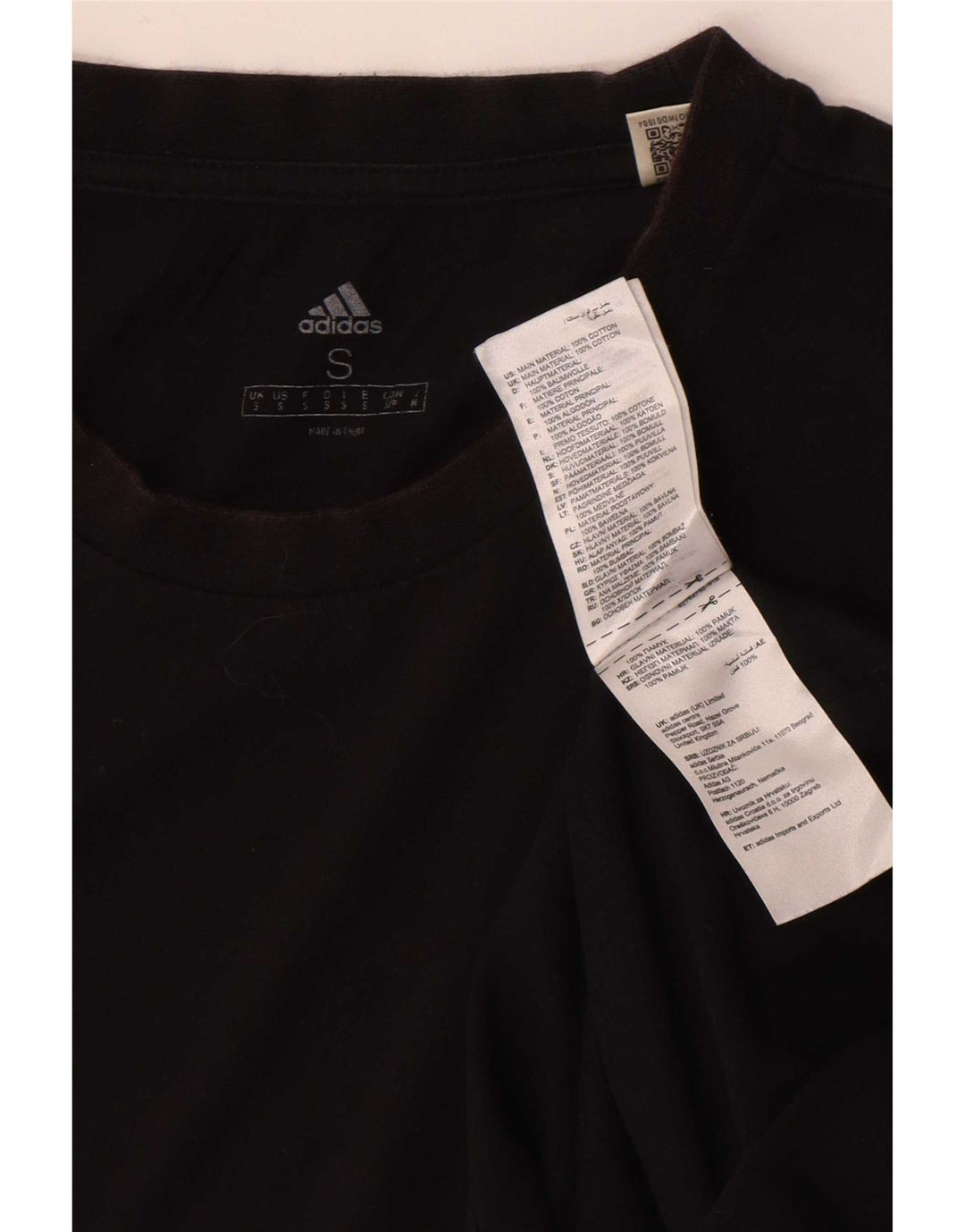 T-shirt Adidas da uomo Top Small in cotone nero
